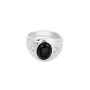 Men Ring, Black Stone (SR06157A)