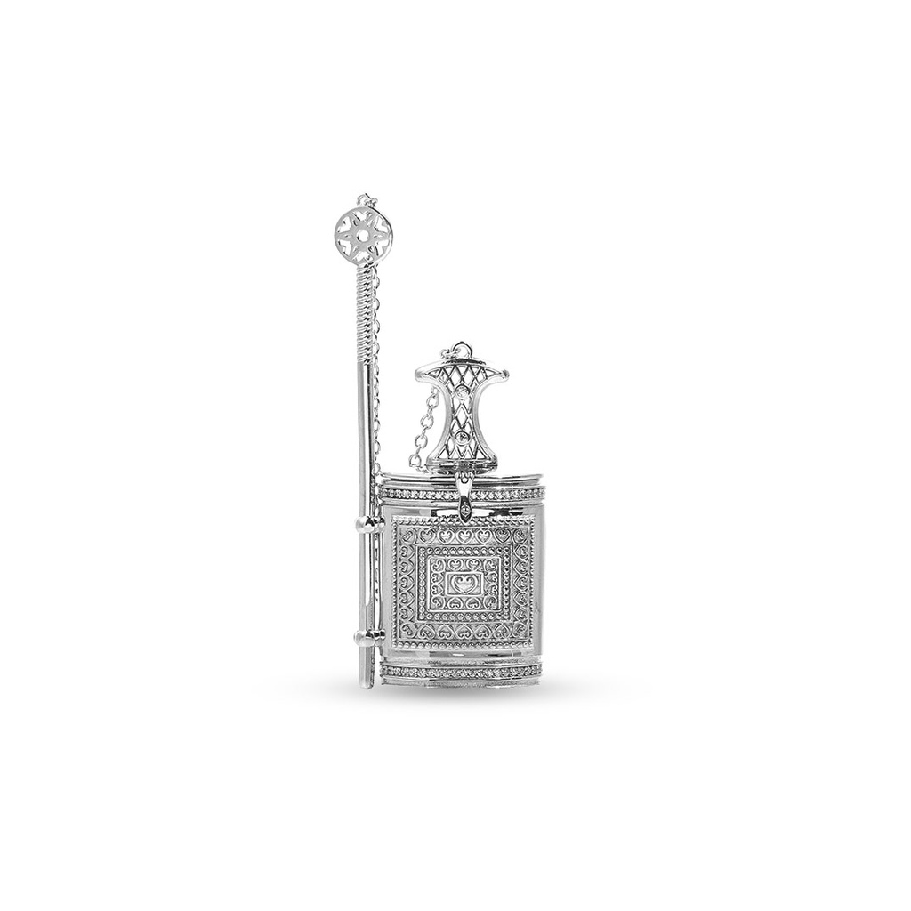 A Set of Silver Kohl-Pot and Baby Pin - Khanjar Design