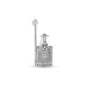 A Set of Silver Kohl-Pot and Baby Pin - Khanjar Design
