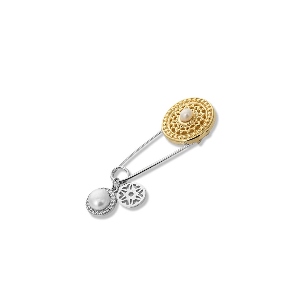 A Set of Silver Kohl-Pot and Baby Pin - Shahid Design