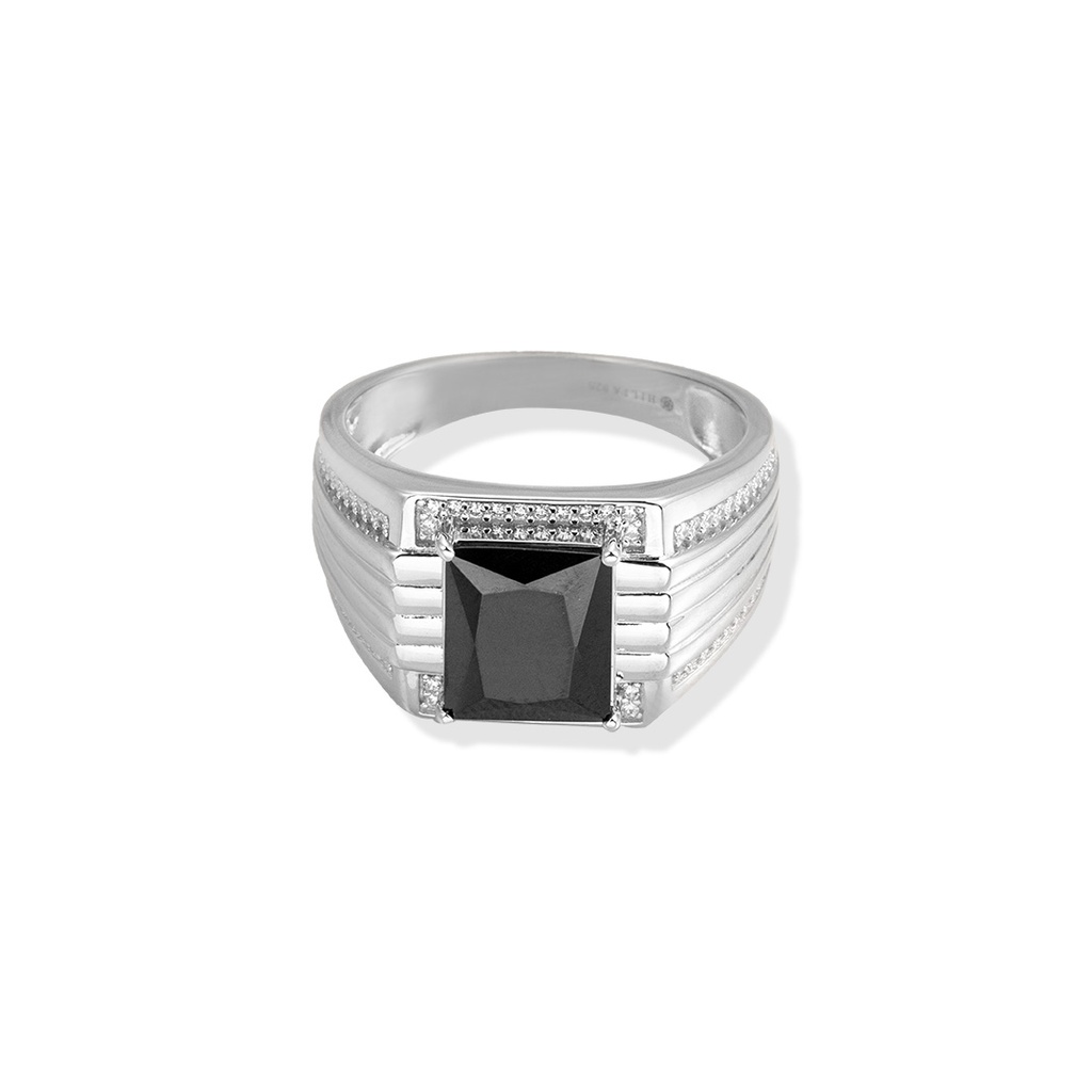 Men Ring, Black Stone (SR06014G)