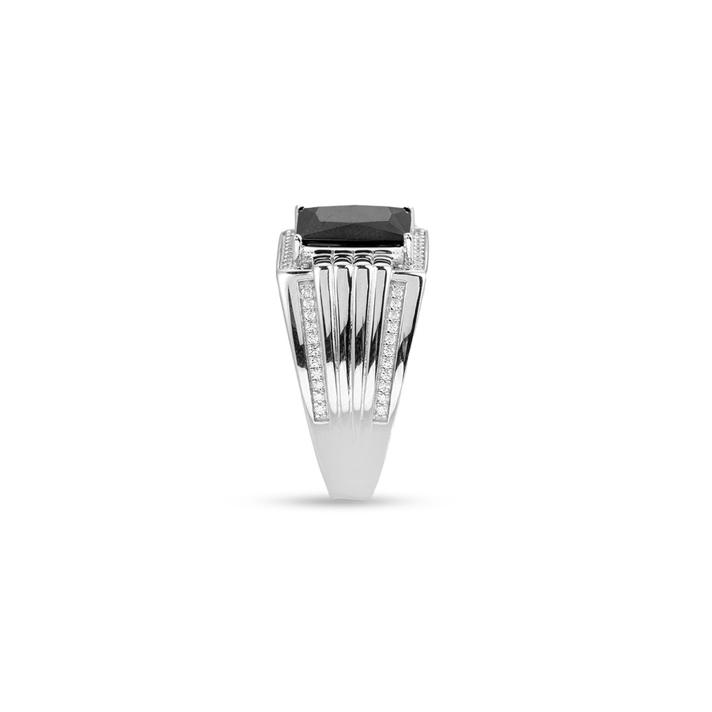 Men Ring, Black Stone (SR06014G)