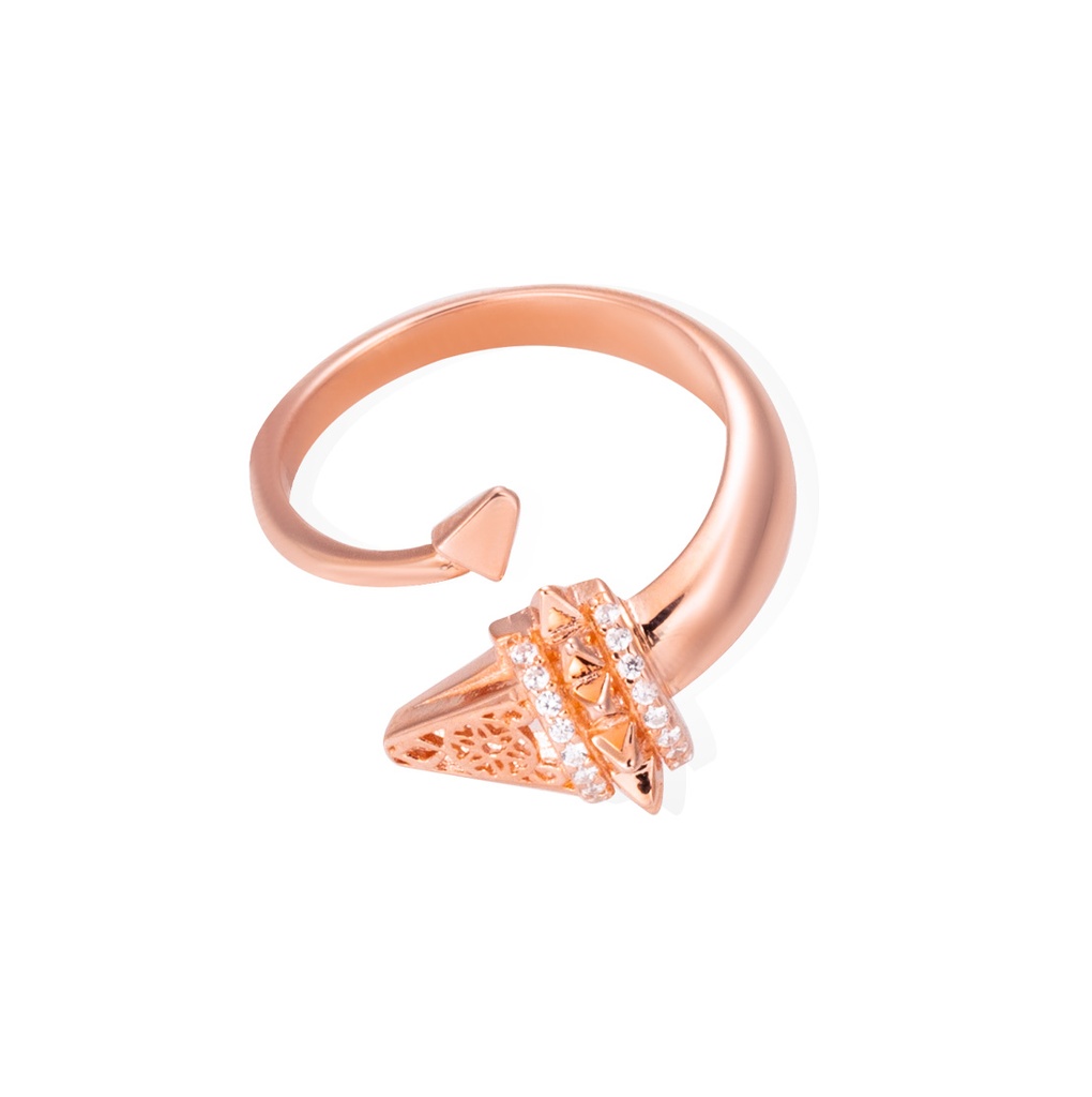 Zayan's Rose Gold Plated - Silver Ring - Single (ZC45)