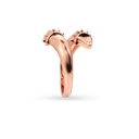 Zayan's Rose Gold-Plated Silver Ring- Double (ZC41)