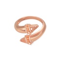 Zayan's Rose Gold-Plated Silver Ring- Double (ZC41)