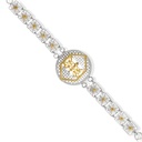 Omani Silver Bracelet & Ring, partially gold plated (OBRS177)