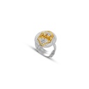 Omani Silver Bracelet & Ring, partially gold plated (OBRS177)