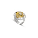 Omani Silver Bracelet & Ring, partially gold plated (OBRS181)