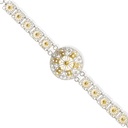 Omani Silver Bracelet & Ring, partially gold plated (OBRS176)