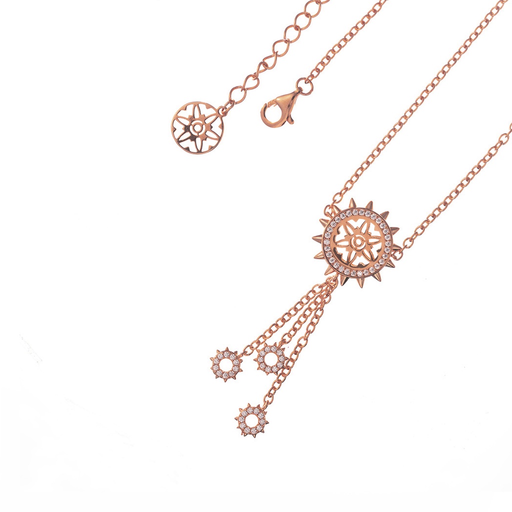 Spiky's Rose Gold-plated Silver Necklace - Small (SPC13)