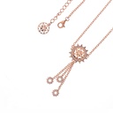 Spiky's Rose Gold-plated Silver Necklace - Small (SPC13)