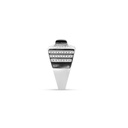 Men Silver Ring, Black Stone (S-6946)