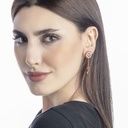 Spiky's Rose Gold-Plated Silver Earring with drops (SPC5)