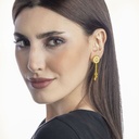 Spiky's Gold-Plated Silver Earring with drops(SPC4)