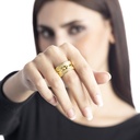 Mushawak's Gold-Plated Silver Ring - Large (MC10)