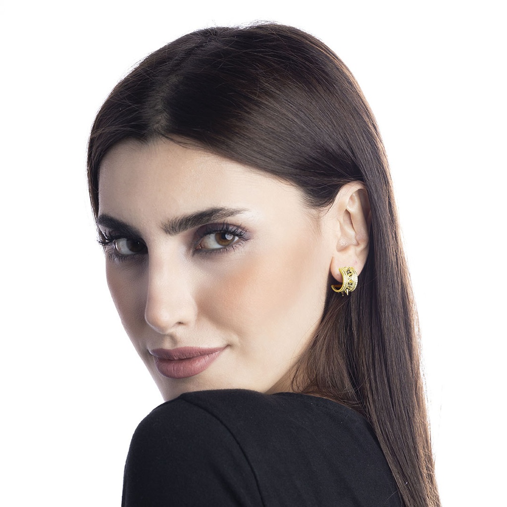Mushawak's Gold-Plated Silver Earrings - Small (MC6)