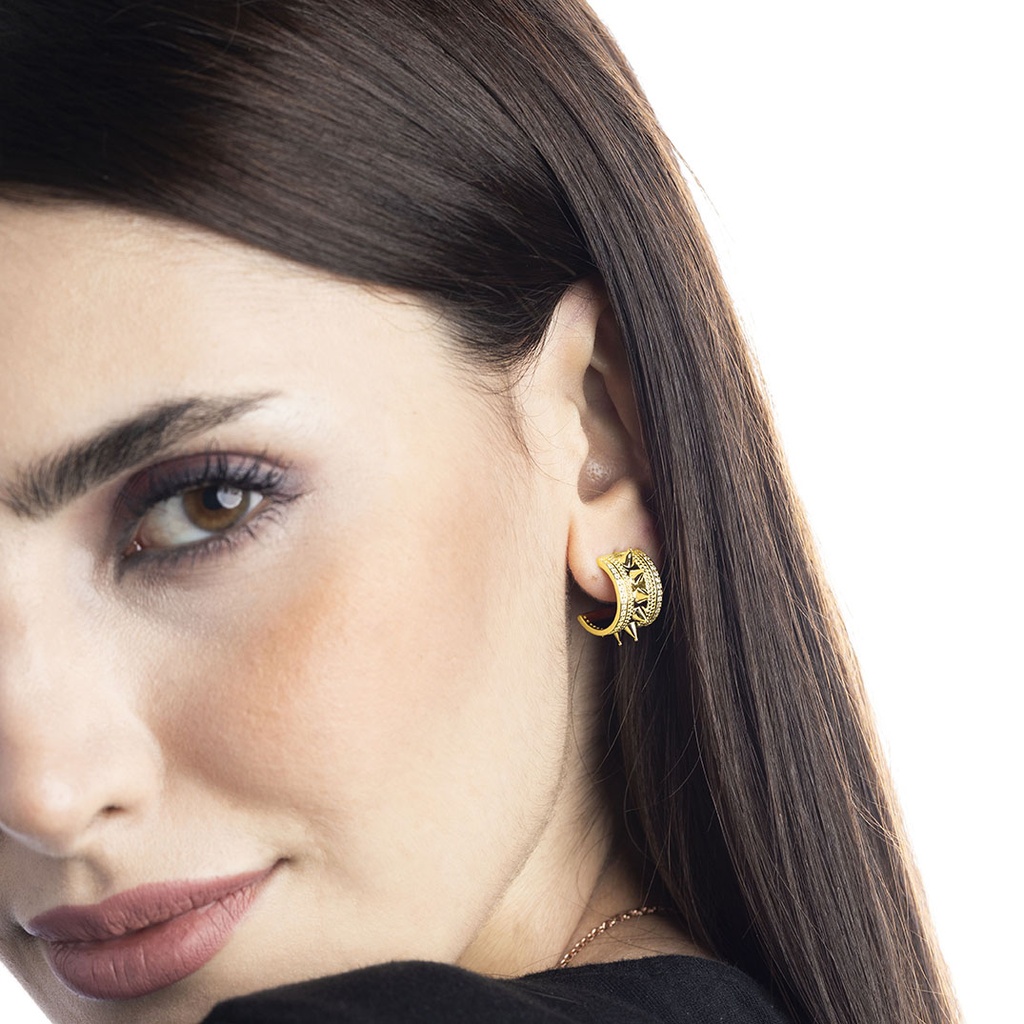 Mushawak's Gold-Plated Silver Earrings - Large (MC3)