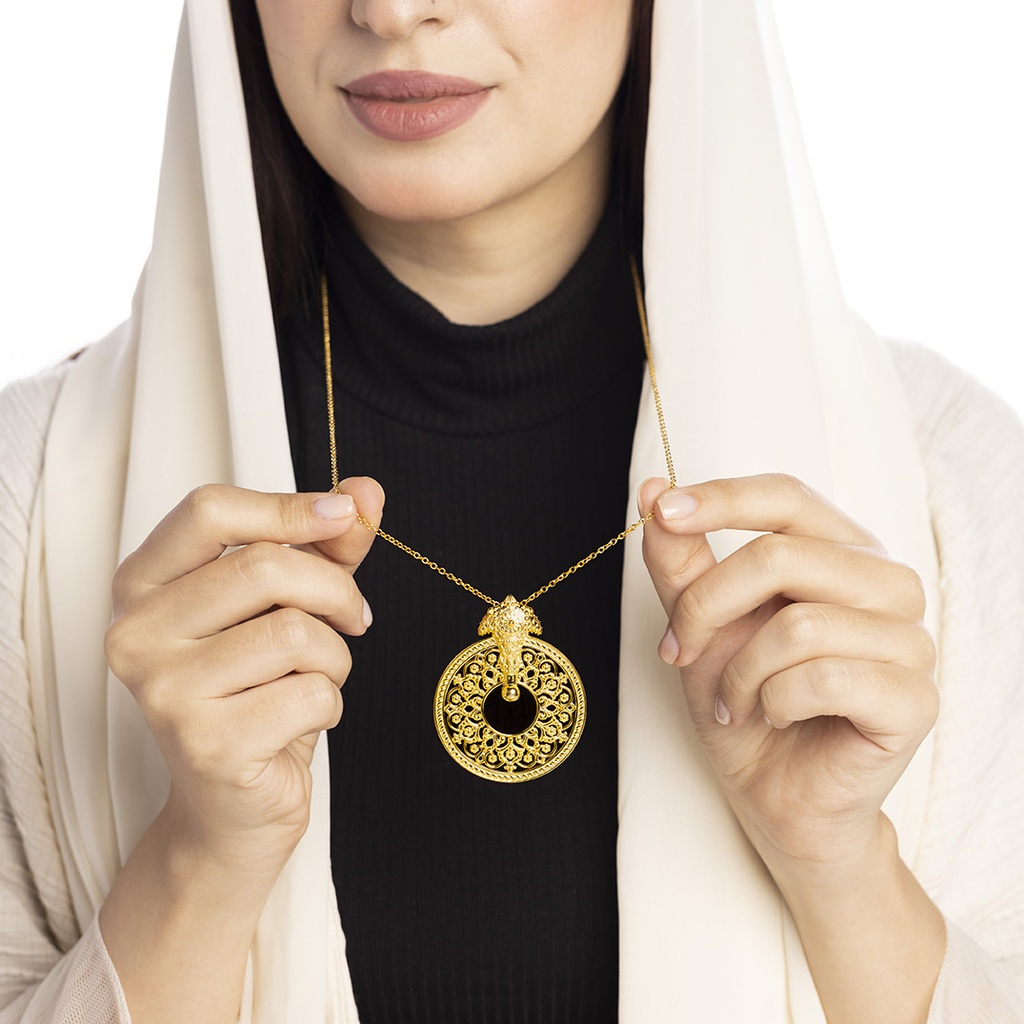 Sumood's Gold-Plated Silver Necklace - Large (SC5)