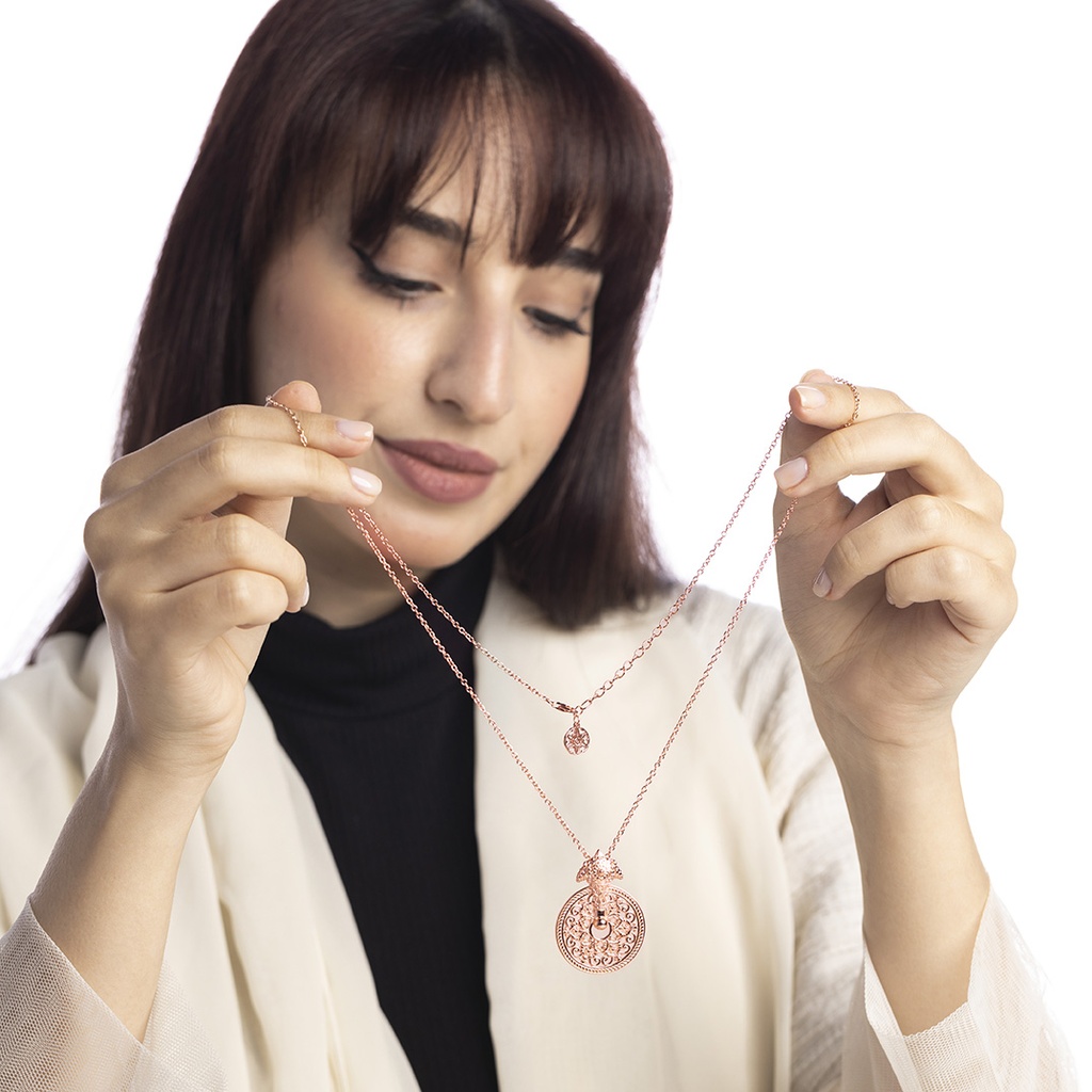 Sumood's Rose Gold-plated Silver Necklace - Small (SC3)