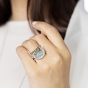 Kahilah's Silver Ring with Malachite stone (KC15)