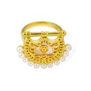 Kahilah's Gold-Plated Silver Ring with Pearl (KC8)