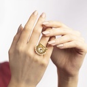 Kahilah's Gold-Plated Silver Ring with Pearl (KC8)