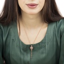 Zayan's Rose Gold-Plated Silver Necklace with drops - Large 