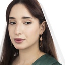 Zayan's Rose Gold-Plated Silver Earring with Drops (ZC30)
