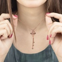 Zayan's Rose Gold-Plated Silver Necklace with drops - Medium (ZC50)