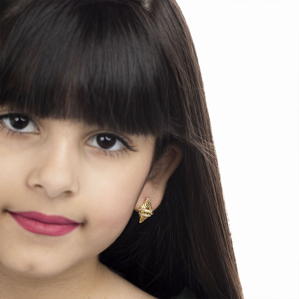 Zayan's Gold-Plated Silver Earring - Kids Size  (ZC32)