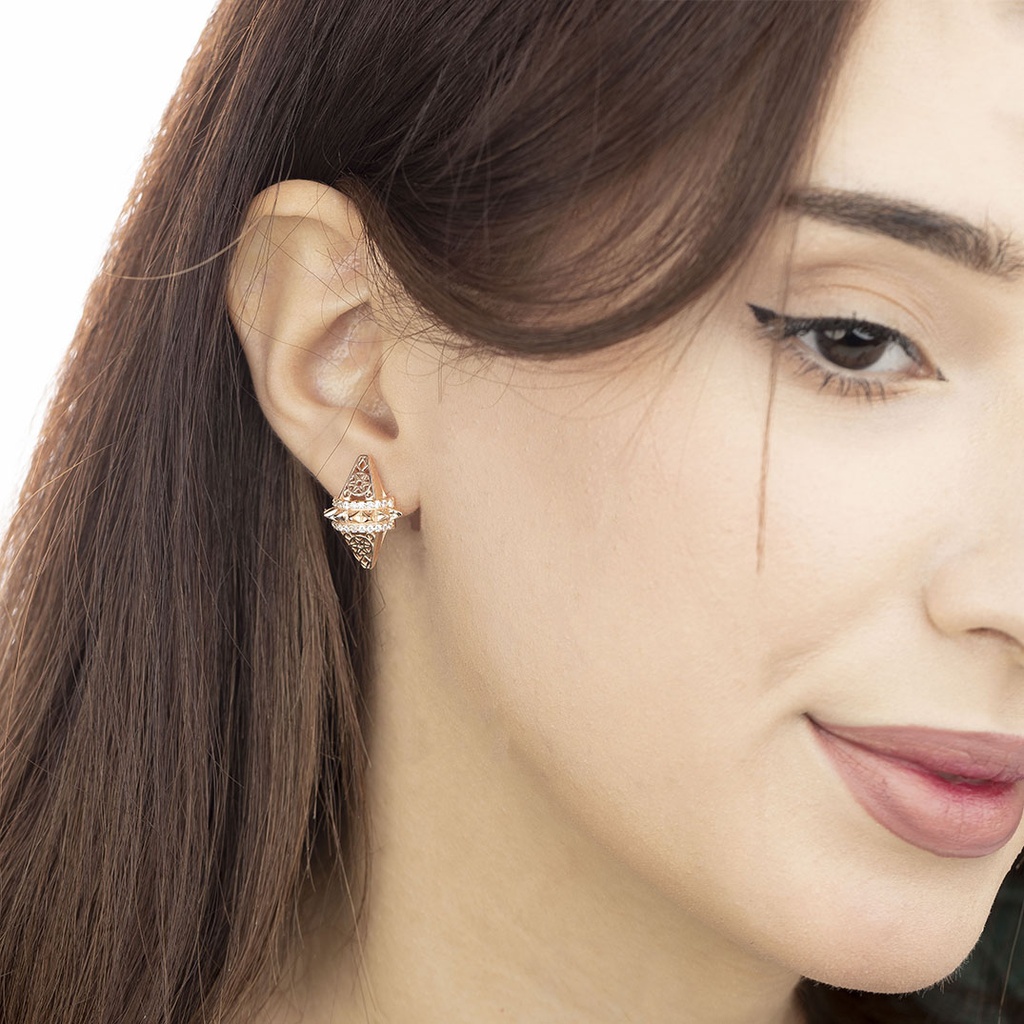 Zayan's Rose Gold-Plated Silver Earring - small (ZC23)