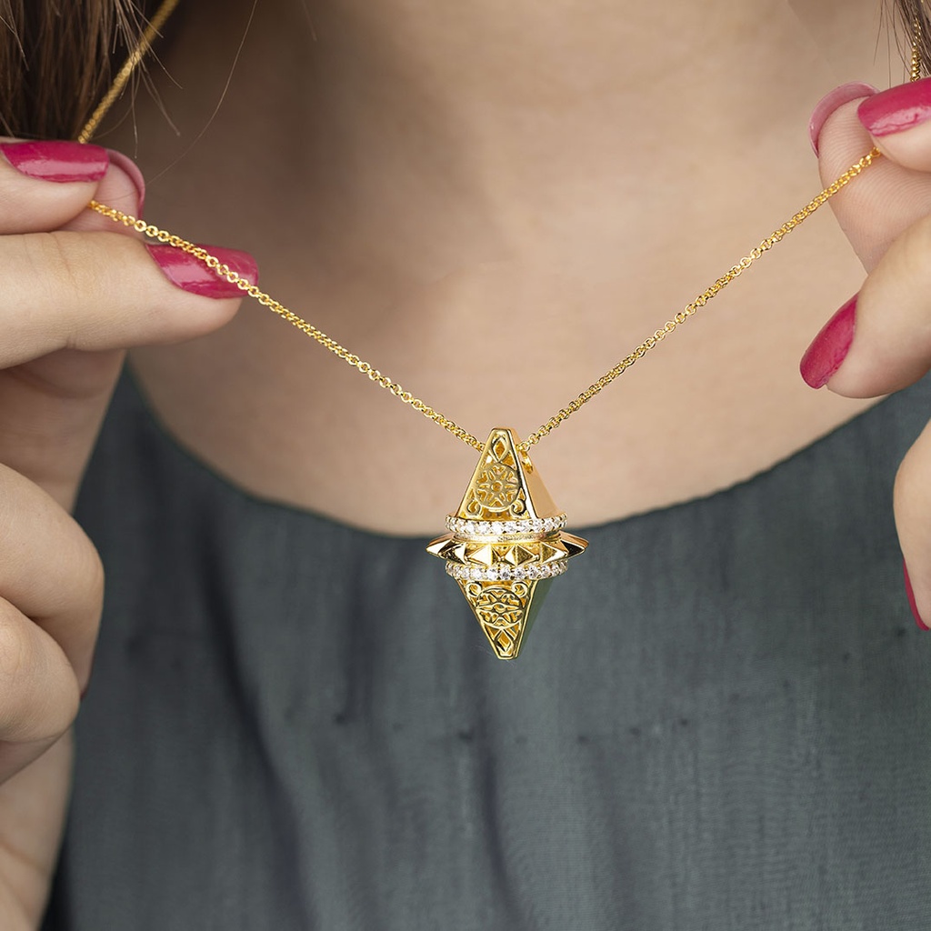 Zayan's Gold-Plated Silver Necklace - Large (ZC12)