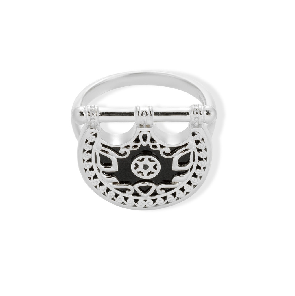 Kahila's Silver Ring with Black Onyx  (KC95)