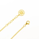 Kahila's Gold - Plated Silver Bracelet with Black Onyx Stone and Drop (KC122)