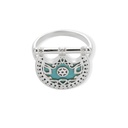 Kahila's Silver Ring with Turquoise Stone (KC66)