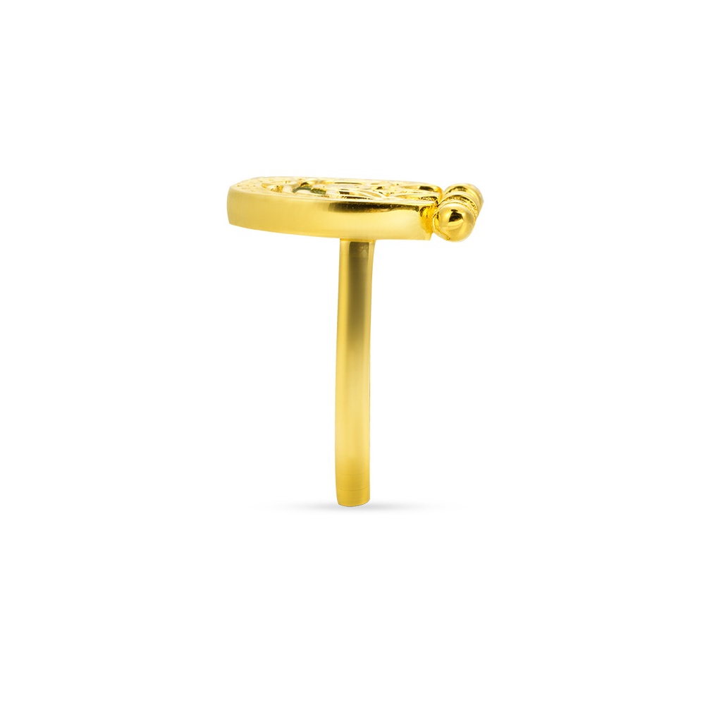 Kahila's Gold Plated- Silver Ring with Turquoise (KC82)