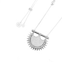 Kahila's Zircon Spiky Silver Necklace - Small (KC125)