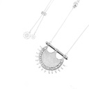 Kahila's Zircon Spiky Pearl Silver Necklace - Small (KC126)