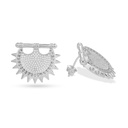 Kahila's Zircon Spiky Silver Earring (KC61)