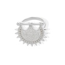Kahila's Zircon Spiky Silver Ring (KC56)